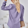 thumbnail image 5 of TAGOLD Womens 3/4 Long Sleeve Summer Tops, Women's Fashion Solid V-Neck Long Sleeve Loose T-shirt Top, 5 of 5