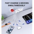 thumbnail image 2 of Cargador CSODINCE USB C de pared de 50 W, paquete de 2, 5 puertos PD+QC 3.0, 2 of 7