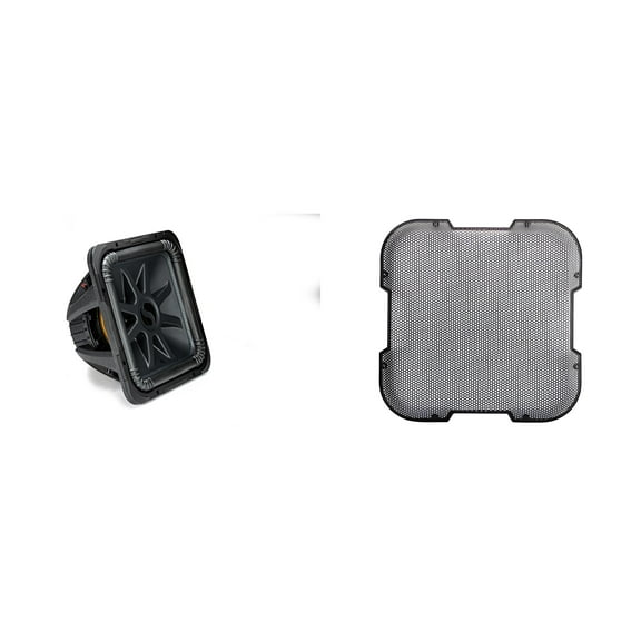 Kicker L7S154 L7S 15" Subwoofer, Dual Voice Coil, 4-Ohm & 52GL715 Grill Bundle