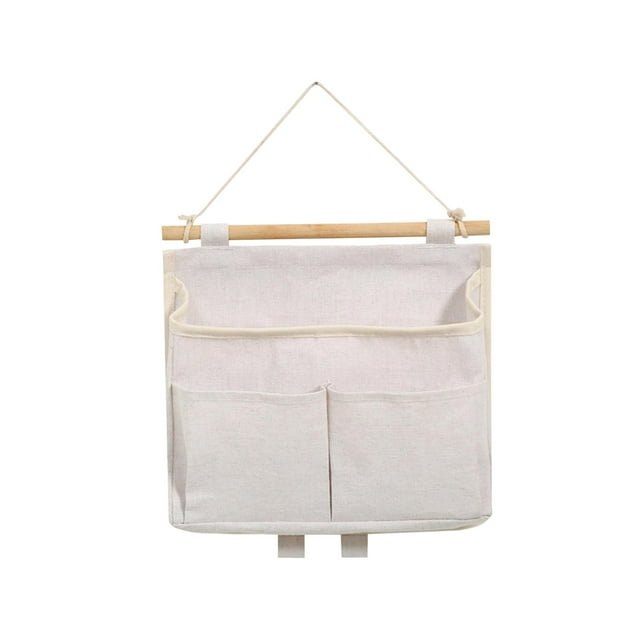 Bolsa de almacenamiento de dibujos animados, 3 bolsillos, organizador multiusos sobre la puerta, contenedor, armario colgante para guardarropa, , Blanco perfecl bolsas de almacenamiento