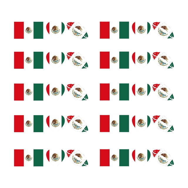 Set de tatuajes temporales con la bandera de México, 30 unidades, para la fiesta de la Copa Mundial