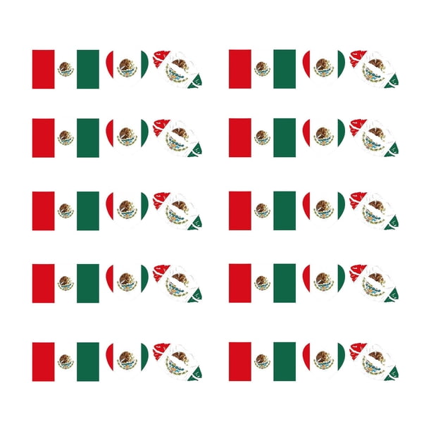 Set de tatuajes temporales con la bandera de México, 30 unidades, para la fiesta de la Copa Mundial