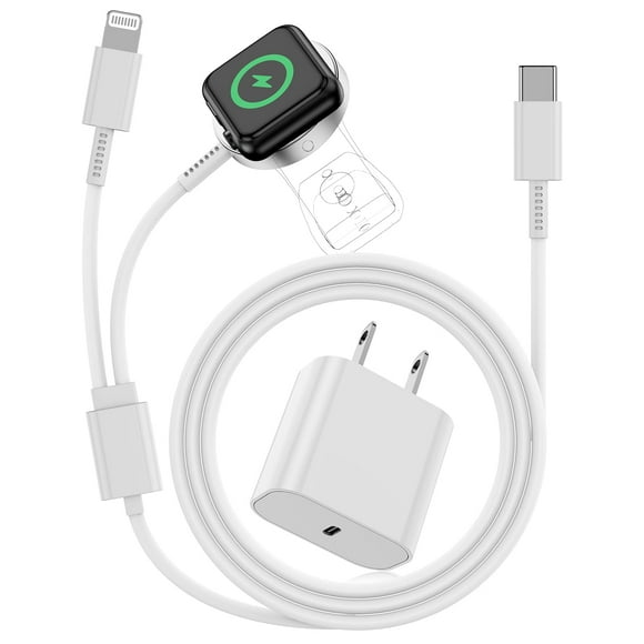 Cargador Kitminun 2 en 1 USB C magnético para Apple Watch y iPhone