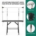 thumbnail image 6 of 46" Dog Grooming Table, Foldable Home Pet Bathing Station Table with Adjustable Arm, Non-Slip Desktop, Storage Tray& Noose, Black, 6 of 7