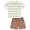 Whitecap/Mocha, variant on Modern Moments by Gerber Baby and Toddler Boy Textured Shirt and Cargo Short Set, 2-Piece, Sizes 0/3 Months - 5T