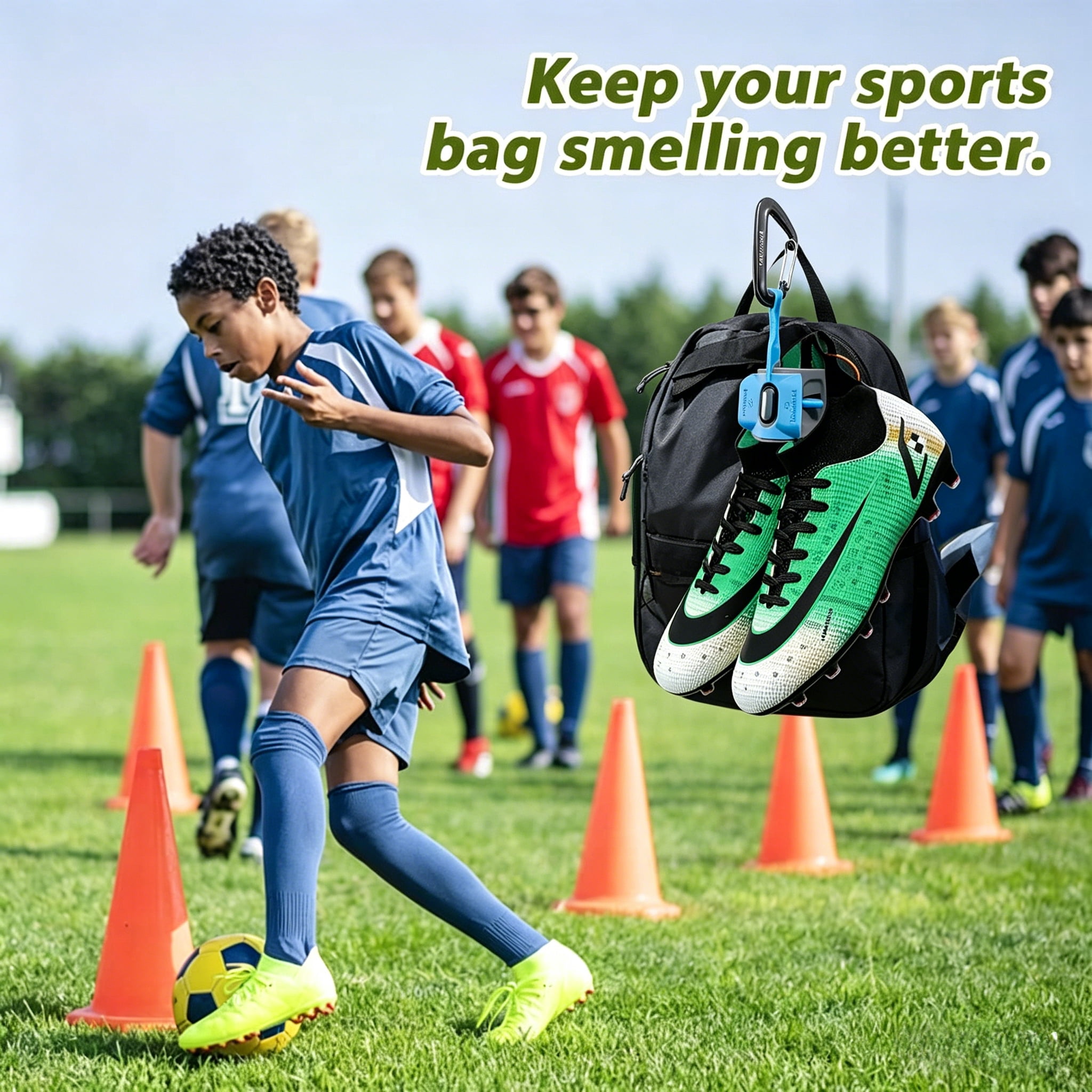 Footwear Clip and Shoe Bag Hang Extra Shoes Cleats Boots Gear on Bag Portable Sports Shoe Holder for Gym Backpack Travel Fits Sneakers Heels Sandals One Size