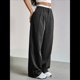 thumbnail image 5 of Pantalones A Rayas para Mujer, de Color Block, Cintura Alta, Pierna , Informales, para Trabajo y Oficina. Negro L, 5 of 9