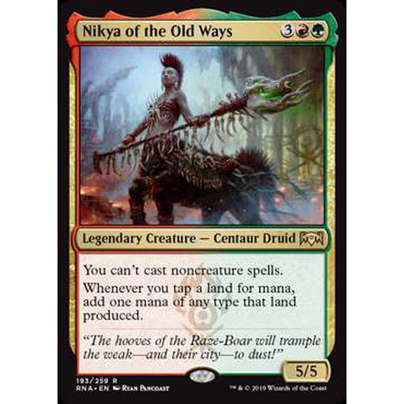 MtG Ravnica Allegiance Rare Nikya of the Old Ways #193