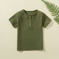 thumbnail image 2 of LYHaoo Boys Tops Short Sleeve With Pocket Casual Kids T Shirt For Daily Wear School Outdoor Summer Comfortable Breathable Soft Toddler Tee Basic Comfort Tees Sizes 3-4 Years Green, 2 of 4