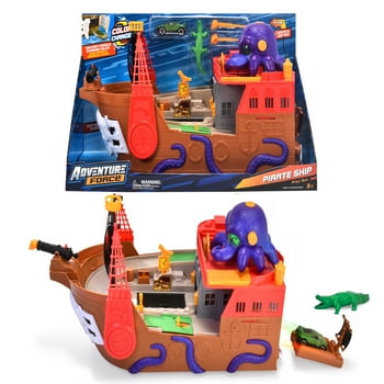 Adventure Force Pirate Ship Die-Cast Vehicle Playset, Color Change Toy Boat, Ages 3+