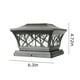thumbnail image 3 of Luces solares para exteriores, luces solares para postes, luces para cercas, luces para postes, decoración de patios y jardines, iluminación blanca y negra, luces solares para postes, luces para cerca, 3 of 7