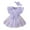 Purple, variant on Baby Girl Floral Romper Tulle Skirt Bow Headband Baptism Outfit 0-24M