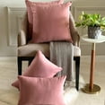 thumbnail image 5 of Blush Pink Luxury Lumbar Pillow Cover 12"x14" | Pack of 2 Modern Velvet Oblong Pillow Cover Solid | Plain Solid Pillowcases for Bed, Couch & Sofa, Modern Home Décor - Blush Pink Velvet Dream, 5 of 9