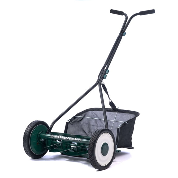American Lawn Mower 1725-16GC 16-inch 7-Blade Reel Mower with Grass Catcher, Green