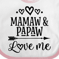 thumbnail image 4 of Inktastic Mamaw and Papaw Love Me Girls Baby Bib, 4 of 4