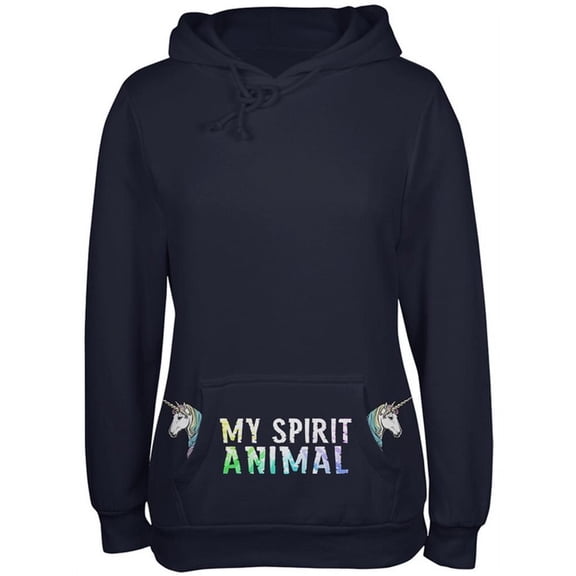 Unicorn Spirit Animal Pocket Pet Juniors Soft Hoodie