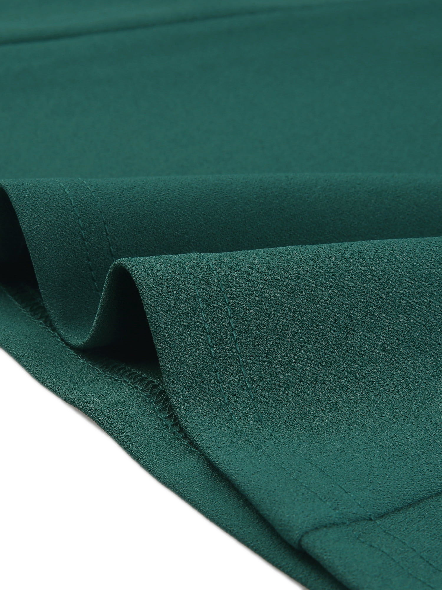 DARING DIVA Boat Neck Half Sleeve Pleated Business Elegant Dresses XS Dark Green