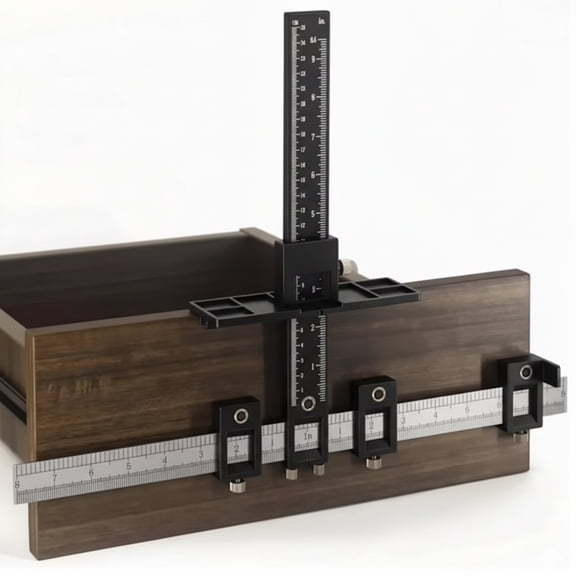 Cabinet Hardware Jig, Punch Locator Drill Guide,Wood Drilling Dowelling Guide for Installation of Handles Knobs on Doors and Drawer, Cabinet Template Tool for Handles and Pulls