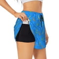 thumbnail image 2 of Disketp Colorful Snake Print Women's Shorts Workout Shorts for Athletic Gym Running Shorts with Phone Pockets, 2 of 8