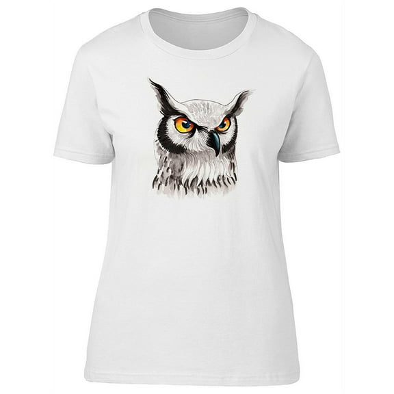 Owl With Beautiful Big Eyes T-Shirt Women -Image by Shutterstock, Female Medium