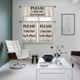 thumbnail image 5 of Please Take off Your Shoes Kitchen Curtains Valances and Tiers Set of 3 Simple Text Tier Curtains and Valance with Rod Pocket for Small Windows, 27.5"x36", 5 of 9