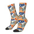 thumbnail image 2 of Uemuo Fashionable Paisley Pattern Women's Crew Socks, Soft Durable Breathable Moisture-Wicking with Odor Control Cotton socks, 2 of 9