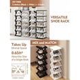 thumbnail image 5 of 9 Tier Narrow Shoe Rack, New Upgraded Shoe Shelf Small Vertical Shoe Stand, Space Saving DIY Free Standing Shoes Storage Organizer, 5 of 10