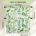 thumbnail image 5 of HonorHut Floral Kitchen Curtains Sets 2 Tiers Light Filtering Pocket Valances Decorative Leaf Printing Drapes Curtain Valance and Tier Set Fresh Green, 5 of 6