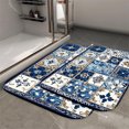 thumbnail image 2 of 1pc Patterned Tile Design Absorbent Non-Slip Bathroom Thickened Flannel Rug Decor,Soft,Quick Drying,Suitable For Indoor/outdoor Use,Bathrooms,Bedrooms,Kitchens,Terrace,Laundry Rooms,16"x24", 2 of 9