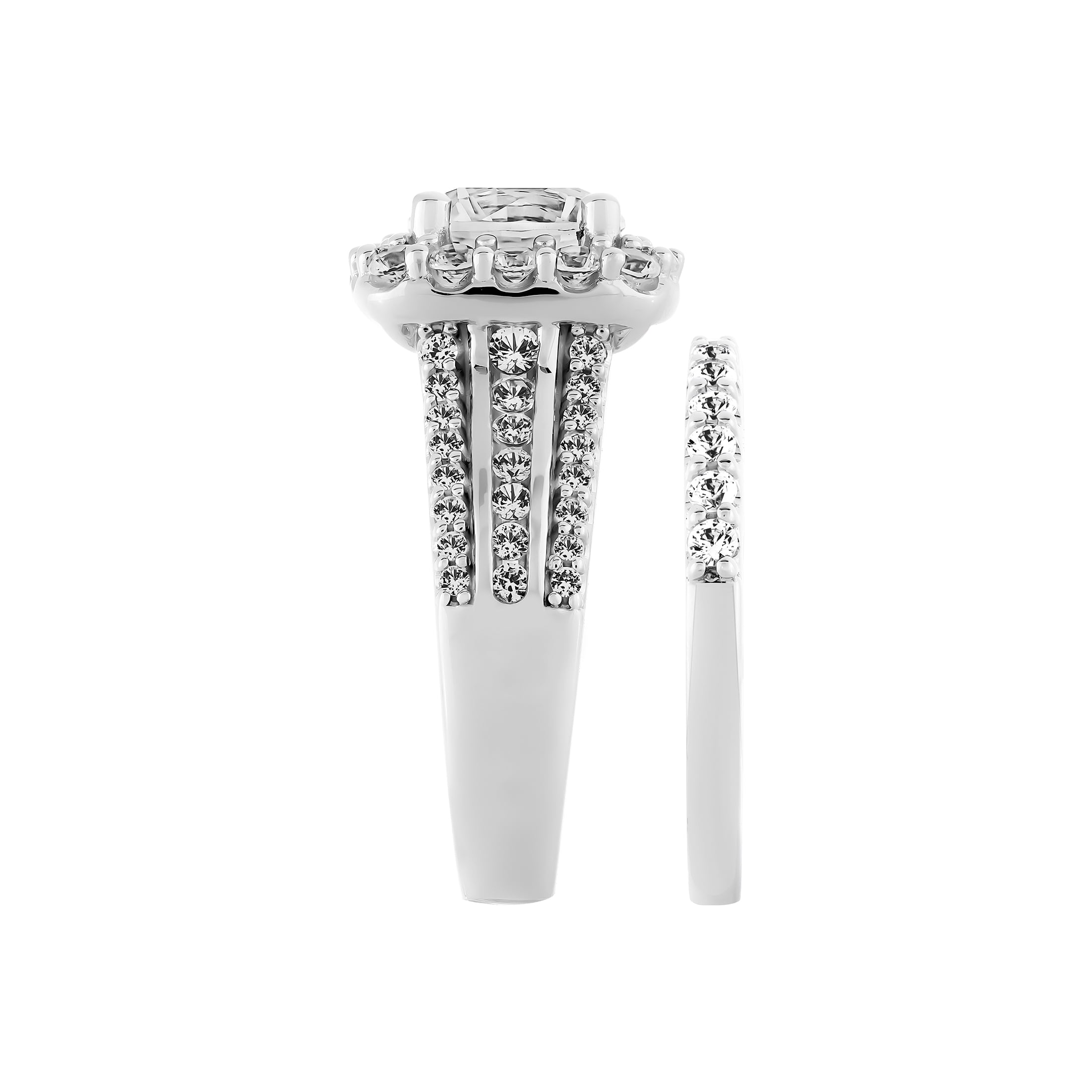 Keepsake Sterling Silver Created White Sapphire Women's Bridal Set