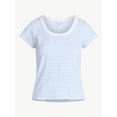 thumbnail image 5 of Free Assembly Women's Scoop Neck Tee with Short Sleeves, Sizes XS-XXL, 5 of 5