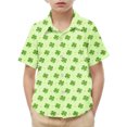 thumbnail image 7 of hengsof Children's Printed Fun Short Sleeve Button Down Shirt Children's Fashion Party Shirt 2-15 Years, 7 of 7