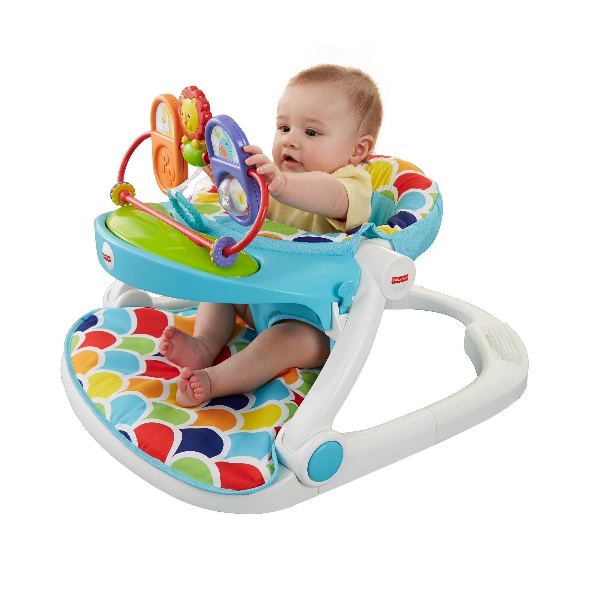 Fisher Price Deluxe Sit Me Up Floor Seat With Toy Tray Walmart Com