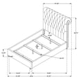 thumbnail image 5 of Devon 57-inch Upholstered Full Panel Bed Beige, 5 of 5