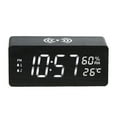 thumbnail image 2 of Oefntac 15W Temperature and Humidity Wooden Wireless Charging Clock Multi-functional Intelligent Luminous Mute LED Wooden Clock Wireless Fast Charging, 2 of 4