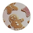 thumbnail image 4 of Patifu Gingerbread Man, Stars Round Tablecloth - Stain-Resistant 100% Polyester Fabric, Waterproof Christmas Tablecloth for Indoor and Outdoor Use 46"-50, 4 of 8