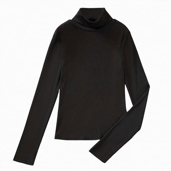 HCNTES Long Sleeve Tshirt Girls Long Sleeve Shirts Soft Cotton Long-Sleeve T-Shirts Tagless Basic Tees for Teen Girls Youth(Black,12)