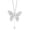 White, variant on XMMSWDLA Butterfly Diamond Car Hanging Accessories, Crystal Car Rear View Mirror Charms Car Decorative Accessories for Women, Lucky Gifts Hanging Ornament Pendant Decor for All Cars