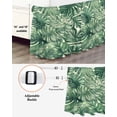 thumbnail image 3 of Tropical Leaves Wrap Around Bed Skirts for King Bed 18" Drop, Bed Skirt with Adjustable Elastic Belt Dust Ruffle Bed Valance for Bedroom Hotel Luxury Summer Nature Botanical Palm Leaf Bed Frame Cover, 3 of 7