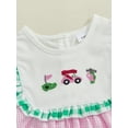 thumbnail image 6 of BemeyourBBs Baby Girl Golf Plaid Romper Frill Trim Sleeveless Bodysuit Headband, 6 of 9