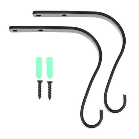 Chidian 2Pcs Iron Garden Flower Basket Hooks Fence Hooks Hanging Flower Pot Hook Hangers