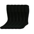 thumbnail image 2 of Yacht & Smith 6 Pairs of Mens Cotton Tube Socks, Referee Style, Size 10-13 (Black), 2 of 3