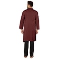 thumbnail image 4 of Atasi Indian Designer Kurta For Mens Party Wear Solid Color Ethnic Long Shirt, 4 of 7