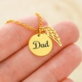 thumbnail image 6 of I'll Hold You in My Heart Remembrance Necklace for Dad Angel Wing Charm Stainless Steel or 18k Gold Finish, 6 of 20