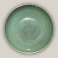 thumbnail image 4 of Ten Thousand Pots 19 Inch Green Cream Ceramic Bird Bath Bowl, Outdoor Garden Birdbath, 4 of 5