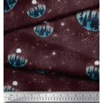 thumbnail image 3 of Soimoi Rayon Crepe Fabric Tree,Moon & Sacred Geometry Galaxy Decor Fabric Printed Yard 46 Inch Wide, 3 of 3