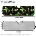 thumbnail image 3 of Psesaysky Windshield Sun Shade Compatible with Car SUV Off-road Vehicle 52.95"x16.14" Folding Front Window Sun Shade for Car Accessories (Jamaican Flag Music Notes), 3 of 7