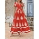thumbnail image 3 of Vestido largo PRETTYGARDEN para mujer, verano 2025, cuello en V, estampado floral, 3 of 8