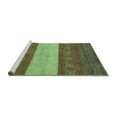 thumbnail image 2 of Ahgly Company Machine Washable Indoor Rectangle Abstract Turquoise Blue Modern Area Rugs, 7' x 9', 2 of 4