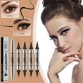 thumbnail image 3 of Double Head Eyebrow Pencil, Waterproof Eyebrow Pen, Long Lasting Liquid Eyebrow Pencil with Fine Nib and Brush, Natural Simulated Wild Eyebrow Makeup, Durable Sweat Resistant formula, 3 of 4